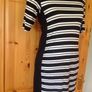 Size 8 Dorothy Perkins Black & White Striped Dress Image 2