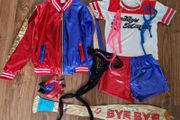 Kids Harley Quinn fancy dress costume size 130 approx 7-8yrs