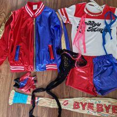 Kids Harley Quinn fancy dress costume size 130 approx 7-8yrs