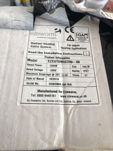 underfloor heating mat