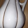 3 antique jugs white with leaves relief & gilt accents Image 10