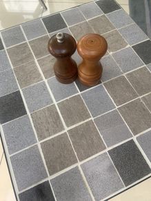 Vintage wooden small salt and pepper set