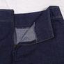 Tara Jarmon Dark Wash Indigo Navy Blue Denim Contrast Stitch Side Slit Mini Skirt 14UK/42EU Image 6