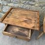 Solid oak French Provincial Farmhouse Side Table. Image 7