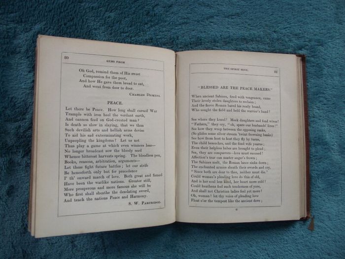 Gems From The Spirit Mine Illustrative of Peace Published By Charles Gilpin - London 1851