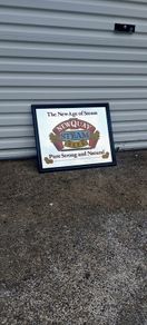 The New age of steam beer mirror ,,newquay,lovely advertising display beer mirror,,nice in any home bar or man cave pub restaurant etc, buyer collects, see pictures for condition, sold as seen.