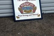 The New age of steam beer mirror ,,newquay,lovely advertising display beer mirror,,nice in any home bar or man cave pub restaurant etc, buyer collects, see pictures for condition, sold as seen.