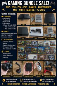 PS2 PS3 PS4 PS5 + SNES Consoles, Games & Accessories Gaming Clearout
