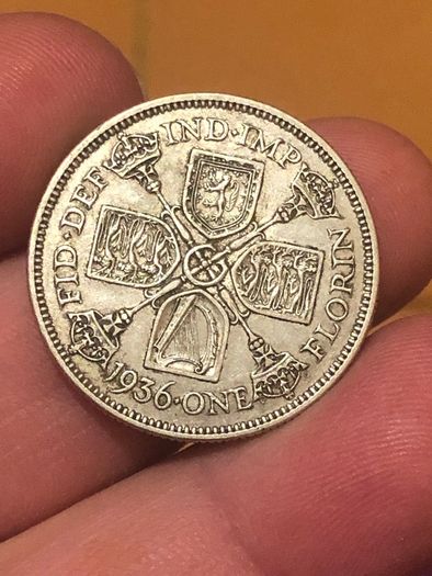 1936 Florin George V Silver