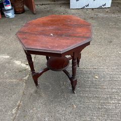 Octagonal wooden side table