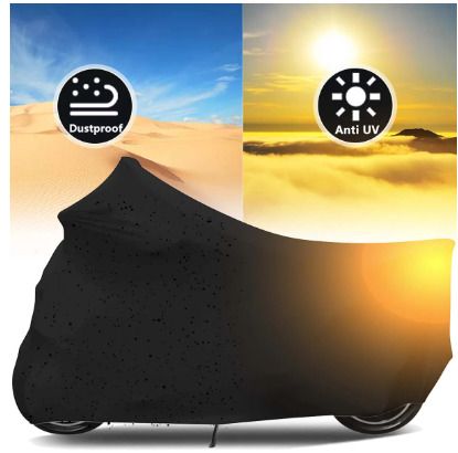 BRAND NEW Elastic Fabric Motorcycle Cover Sunshade Anti-UV Protector Dust-proof Covers Ice Snow Resistant Indoor Outdoor Protection XL