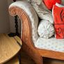 Pair of Beautiful Bali Wooden Chaise Lounges Vintage Style Image 3
