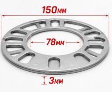 4 x New Wheel Spacers (3mm) 4 or 5 stud - FREE POST