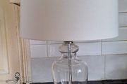 Beautiful large chrome and glass table lamp