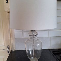 Beautiful large chrome and glass table lamp