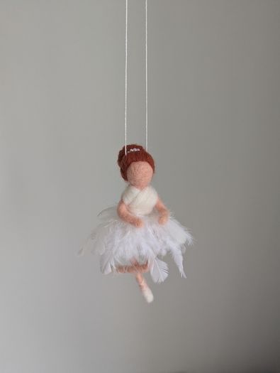 Poseable Felted ballerina handmade