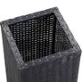 Garden Raised Beds 3 pcs Poly Rattan Black Image 3