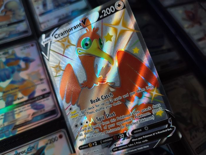 Cramorant V ! Full Art Shiny ! Promo ! from Sword and Shield Era ! 2021 ! Pokemon Card !