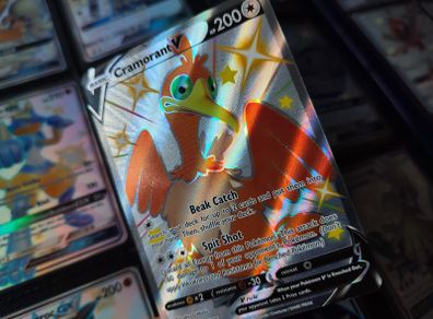 Cramorant V ! Full Art Shiny ! Promo ! from Sword and Shield Era ! 2021 ! Pokemon Card !