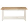 Extendable Coffee Table White 90x(45-90)x45 cm Solid Mango Wood Image 2