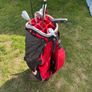 nike gold bag with trolly and clubs Image 2