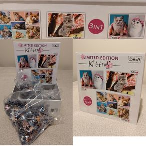 Limited Edition Jigsaw Puzzles, Kittens x 3