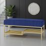 Ashton Modern Upholstered Bench with Shoe Rack Image 4