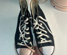 Women's platform black converse