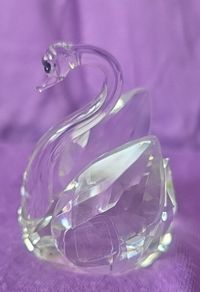 Crystal swan ornament