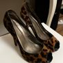 leopard print open toe heels Image 4