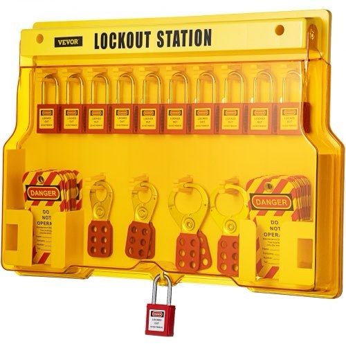 58 PCS Lockout Tagout Kits, Electrical Safety Loto Kit Includes Padlocks, Lockout Station, Hasp, Tags & Zip Ties, Lockout Tagout Safety Tools for Industrial, Electric Power, Machinery