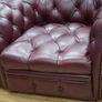 Pair of Plum Leather Armchairs Image 7