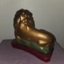 Victorian pair of painted plaster Lions Image 3