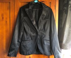 Top shop shiny black fitted blazer