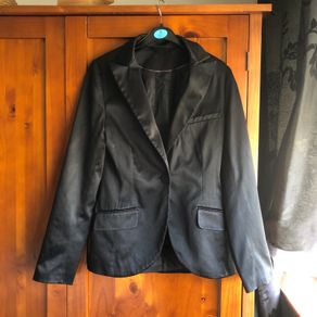 Top shop shiny black fitted blazer