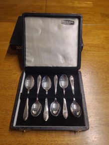 Vintage Arthur Price Silver Spoons - Hard case