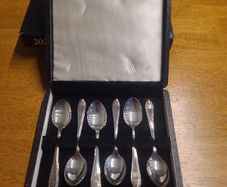 Vintage Arthur Price Silver Spoons - Hard case