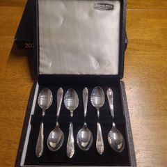 Vintage Arthur Price Silver Spoons - Hard case