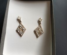 silver earrings