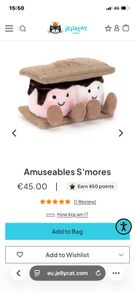 New Jellycat Amuseables S'mores Reduced
