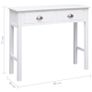 Console Table White 90x30x77 cm Wood Image 8