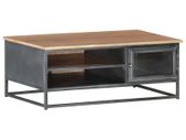 Coffee Table Grey 90x50x35 cm Solid Acacia Wood