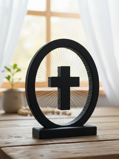 String Art Radiant Cross