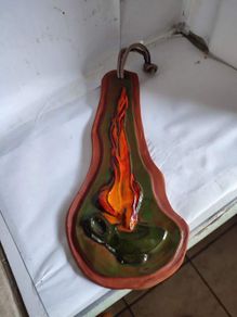 Large Handcrafted and Hand-painted TROCATTA FLEAM.
