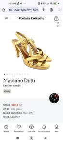 gold Massimo dutti sandals