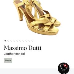 gold Massimo dutti sandals