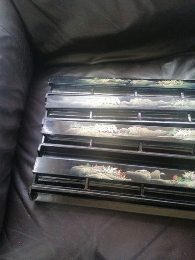 Vintage Lacquered Mahjong Tiles Racks