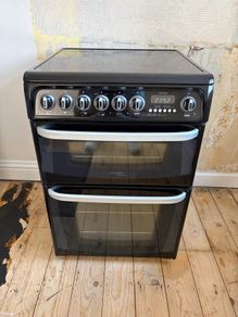 Hotpoint CH60EKKS Kendal 60cm Double Oven Electric Cooker With Ceramic Hob - Black