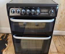 Hotpoint CH60EKKS Kendal 60cm Double Oven Electric Cooker With Ceramic Hob - Black