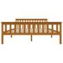 Bed Frame Honey Brown Solid Pinewood 150 x 200 cm Image 4